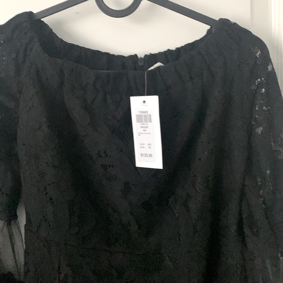 Honey - Chelsea lace bell sleeve off the shoulder mini dress - Picture 2 of 11